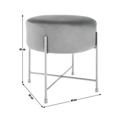 Habitat Jax Velvet Footstool - Navy 6 Habitat Jax Velvet Footstool - Navy -Habitat Shop 4350983 R E001