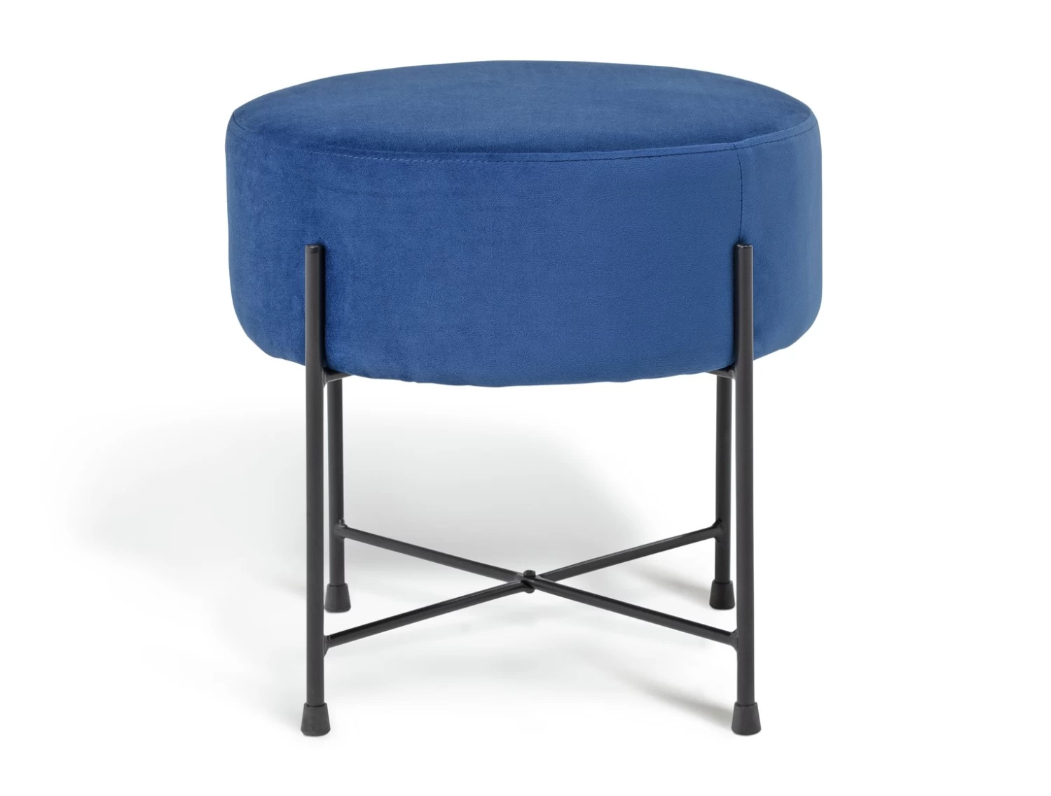 Habitat Jax Velvet Footstool - Navy 1 Habitat Jax Velvet Footstool - Navy