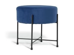 Habitat Jax Velvet Footstool - Navy 7 Habitat Jax Velvet Footstool - Navy -Habitat Shop 4350983 R Z002A