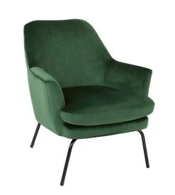 Habitat Celine Velvet Accent Chair - Green -Habitat Shop 4378439 R Z004A