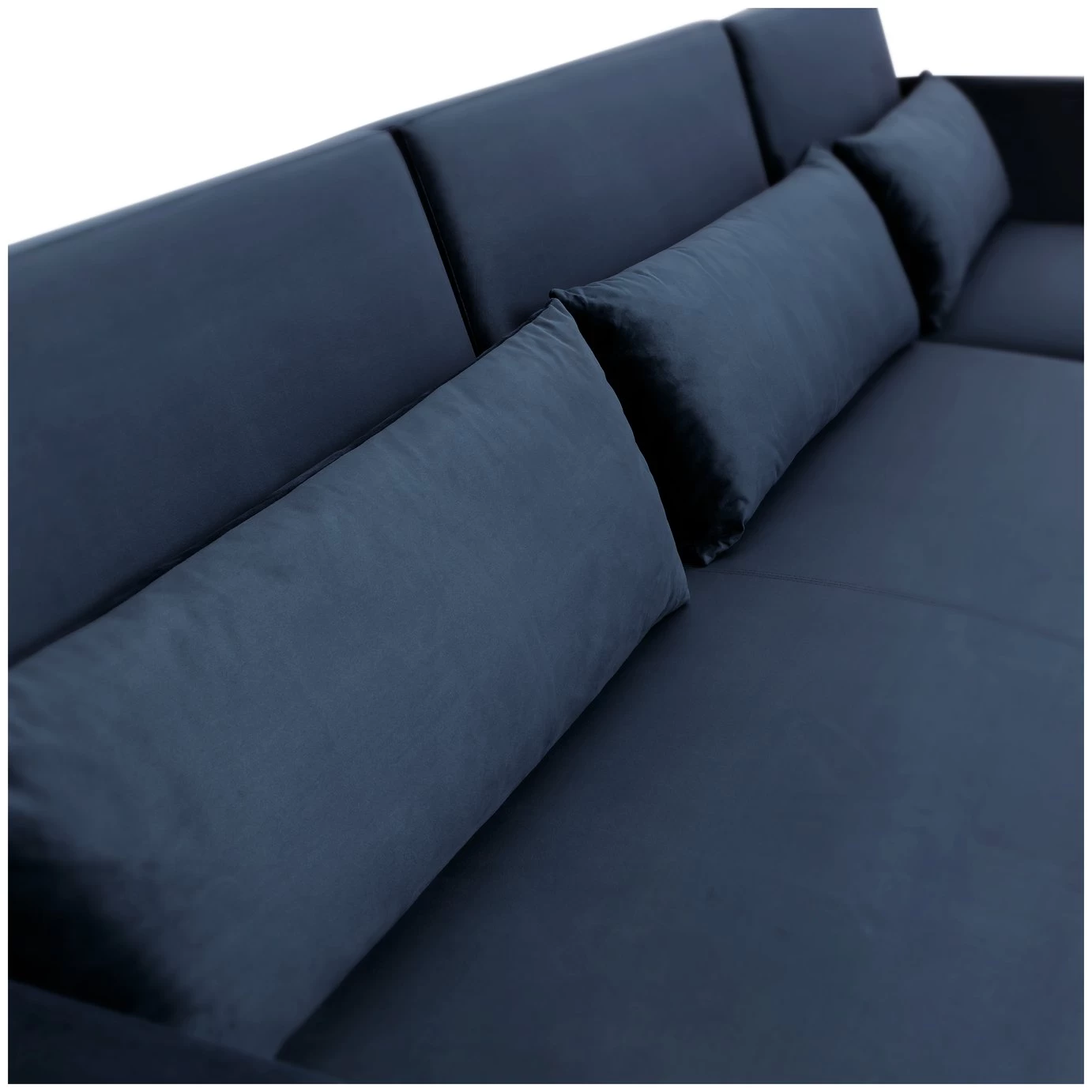 Habitat Andy Right Corner Velvet Clic Clac Sofa Bed - Navy 11 Habitat Andy Right Corner Velvet Clic Clac Sofa Bed - Navy - Image 11