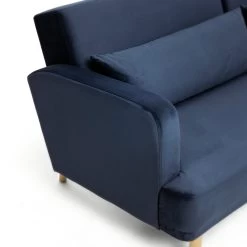 Habitat Andy Right Corner Velvet Clic Clac Sofa Bed - Navy 24 Habitat Andy Right Corner Velvet Clic Clac Sofa Bed - Navy -Habitat Shop 4461126 R Z009A