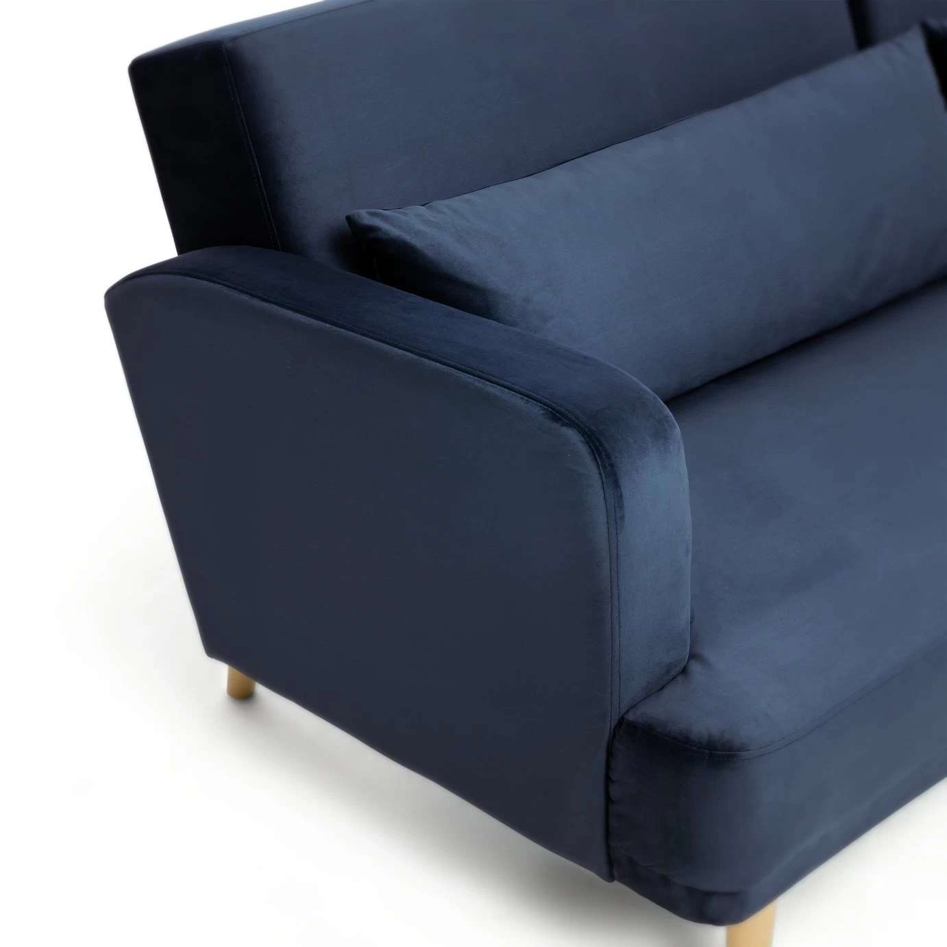 Habitat Andy Right Corner Velvet Clic Clac Sofa Bed - Navy 12 Habitat Andy Right Corner Velvet Clic Clac Sofa Bed - Navy - Image 12