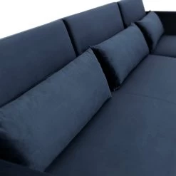 Habitat Andy Right Corner Velvet Clic Clac Sofa Bed - Navy 25 Habitat Andy Right Corner Velvet Clic Clac Sofa Bed - Navy -Habitat Shop 4461126 R Z010A