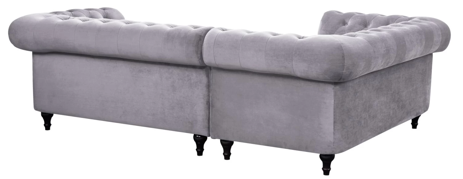 Habitat Chesterfield Right Hand Corner Sofa-Light Grey 8 Habitat Chesterfield Right Hand Corner Sofa-Light Grey - Image 8