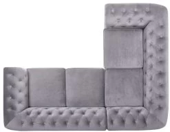 Habitat Chesterfield Right Hand Corner Sofa-Light Grey 17 Habitat Chesterfield Right Hand Corner Sofa-Light Grey -Habitat Shop 4468916 R Z006A