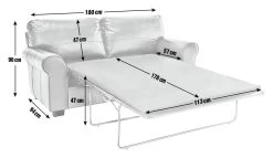 Habitat Salisbury 2 Seater Leather Sofa Bed - Tan 7 Habitat Salisbury 2 Seater Leather Sofa Bed - Tan -Habitat Shop 4551081 R E001