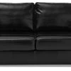 Habitat Salisbury 2 Seater Leather Sofa Bed - Black