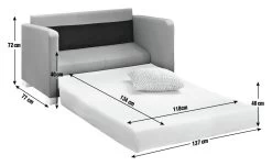 Habitat Lucy 2 Seater Fabric Sofa Bed - Grey -Habitat Shop 4627001 R E001