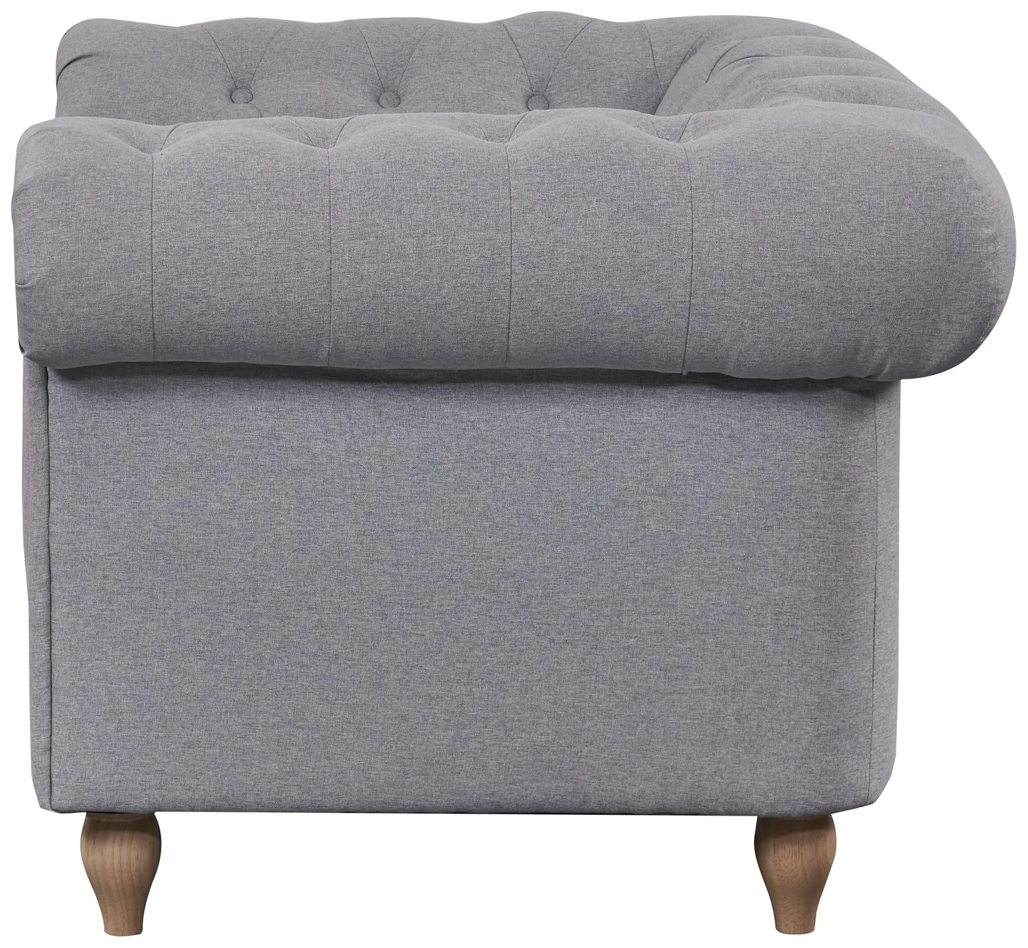Habitat Chesterfield Fabric Armchair - Light Grey 6 Habitat Chesterfield Fabric Armchair - Light Grey - Image 6