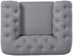 Habitat Chesterfield Fabric Armchair - Light Grey 15 Habitat Chesterfield Fabric Armchair - Light Grey -Habitat Shop 4630531 R Z005A