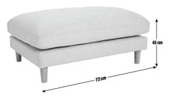 Habitat Salome Fabric Ottoman Footstool - Light Grey 8 Habitat Salome Fabric Ottoman Footstool - Light Grey -Habitat Shop 4743693 R E001
