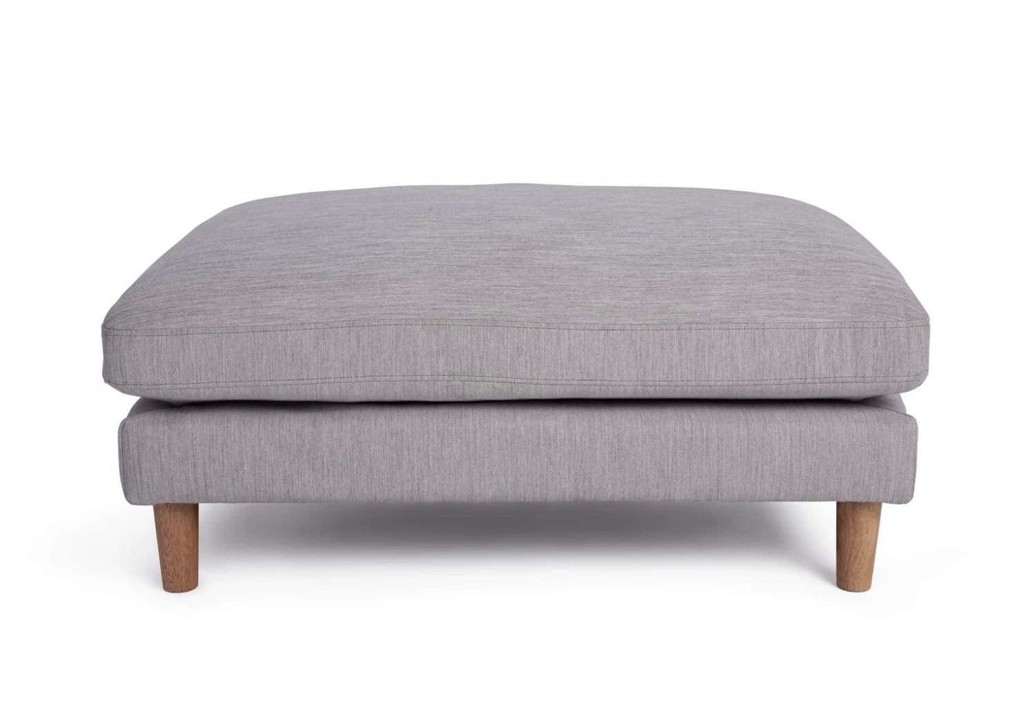 Habitat Salome Fabric Ottoman Footstool - Light Grey 1 Habitat Salome Fabric Ottoman Footstool - Light Grey