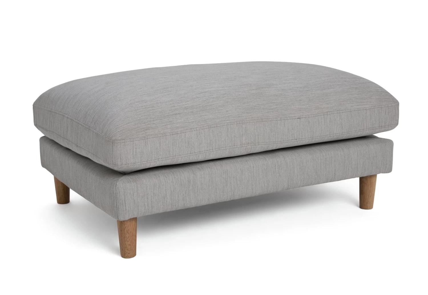 Habitat Salome Fabric Ottoman Footstool - Light Grey 5 Habitat Salome Fabric Ottoman Footstool - Light Grey - Image 5