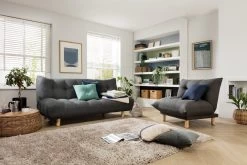 Habitat Kota 3 Seater Fabric Clic Clac Sofa Bed - Charcoal 17 Habitat Kota 3 Seater Fabric Clic Clac Sofa Bed - Charcoal -Habitat Shop 5017737 R Z003C