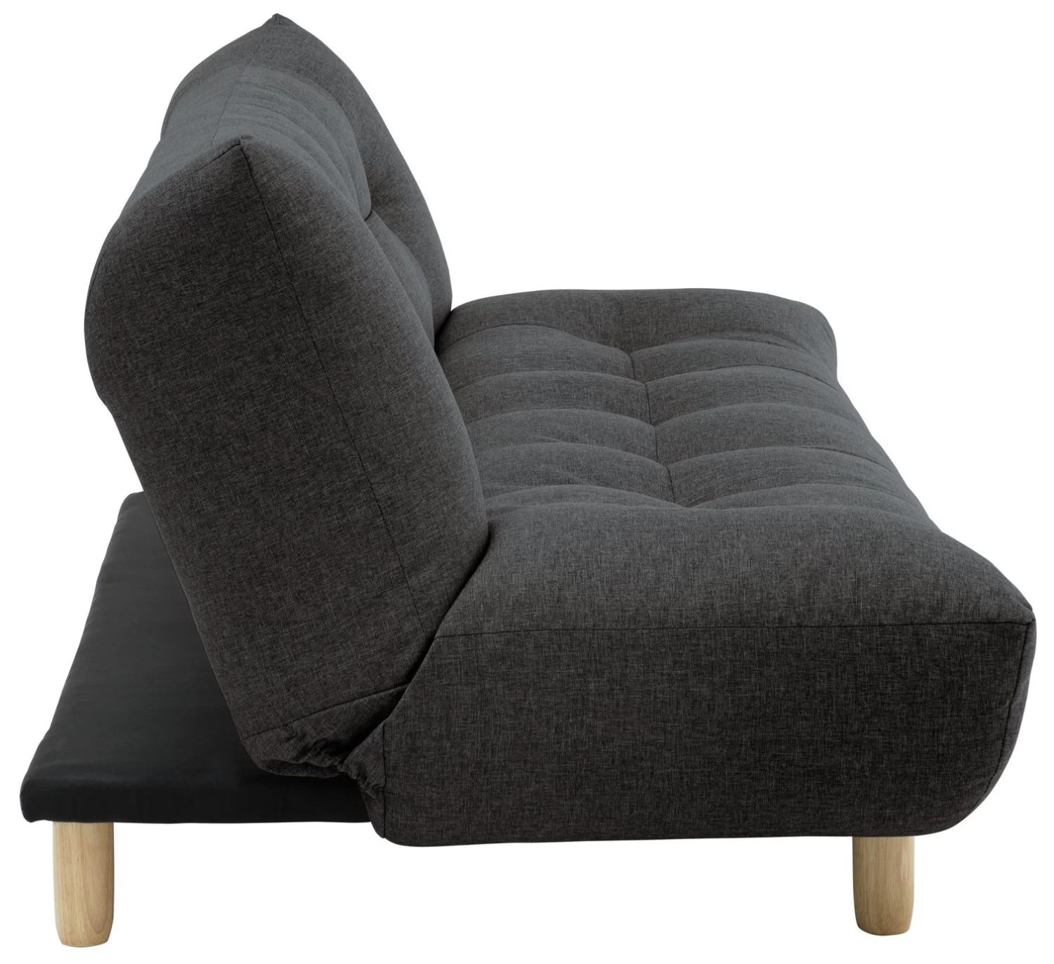 Habitat Kota 3 Seater Fabric Clic Clac Sofa Bed - Charcoal 5 Habitat Kota 3 Seater Fabric Clic Clac Sofa Bed - Charcoal - Image 5