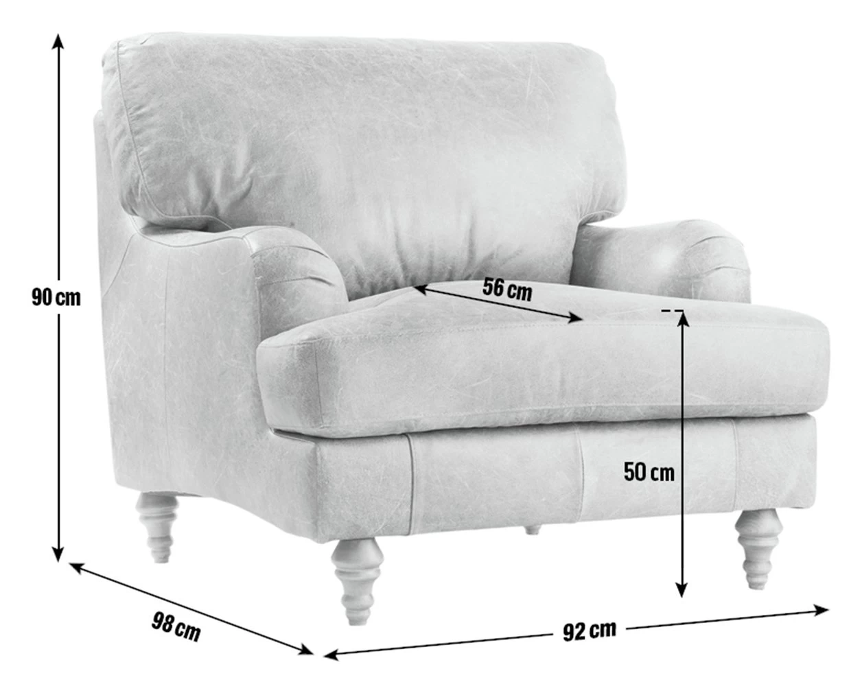 Habitat Livingston Leather Armchair - Tan 3 Habitat Livingston Leather Armchair - Tan - Image 3