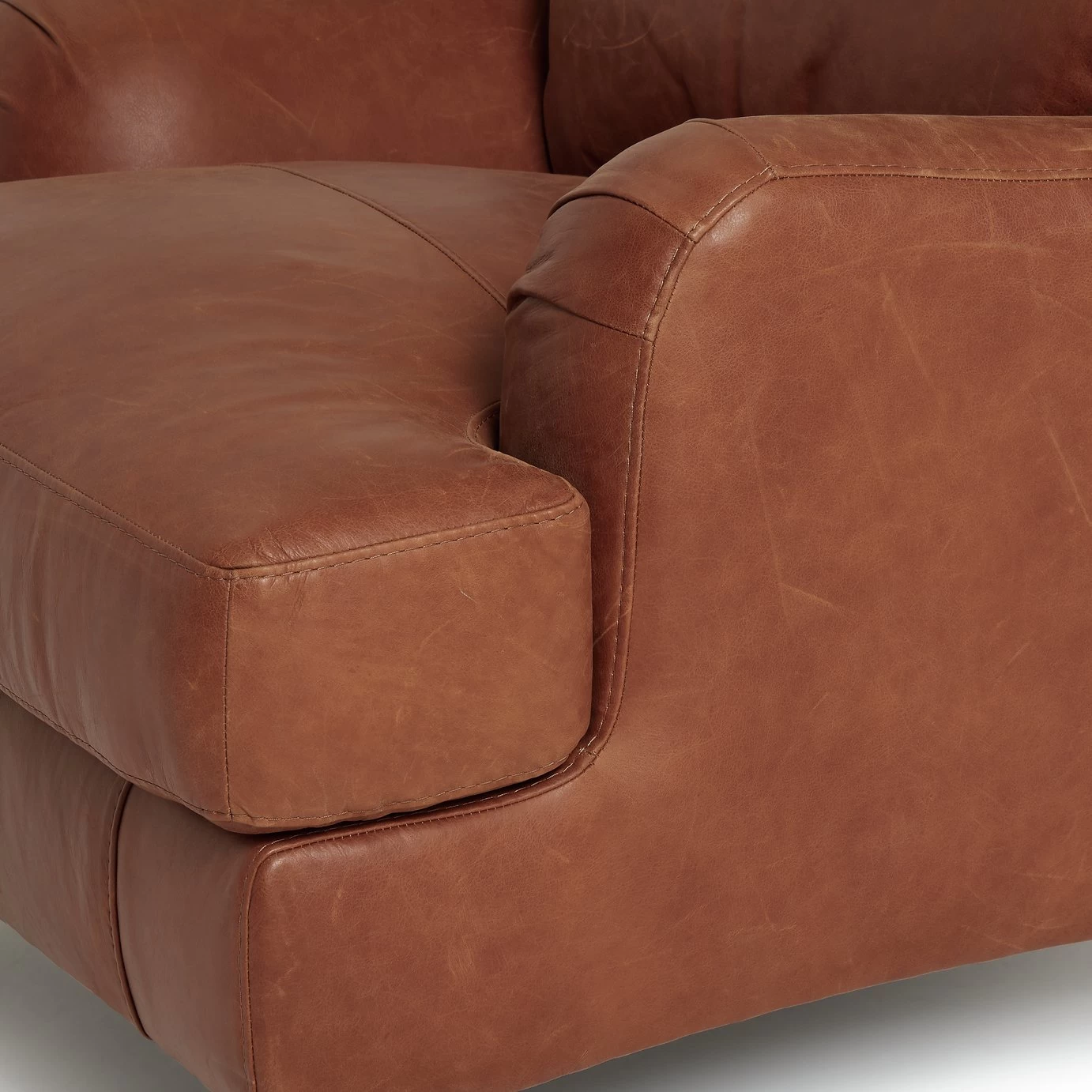 Habitat Livingston Leather Armchair - Tan 7 Habitat Livingston Leather Armchair - Tan - Image 7