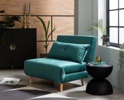 Habitat Roma Single Velvet Chairbed - Teal -Habitat Shop 5828108 R Z005A