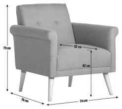 Habitat Evie Fabric Armchair In A Box - Natural -Habitat Shop 6126311 R Z020A