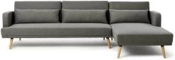 Habitat Andy Right Corner Fabric Clic Clac Sofa Bed - Grey