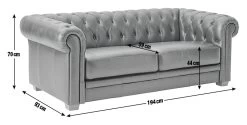 Habitat Chesterfield Leather 3 Seater Sofa - Black 12 Habitat Chesterfield Leather 3 Seater Sofa - Black -Habitat Shop 6227777 R E001
