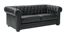 Habitat Chesterfield Leather 3 Seater Sofa - Black 15 Habitat Chesterfield Leather 3 Seater Sofa - Black -Habitat Shop 6227777 R Z004A