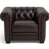 Habitat Chesterfield Leather Armchair - Walnut