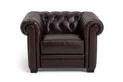 Habitat Chesterfield Leather Armchair - Walnut