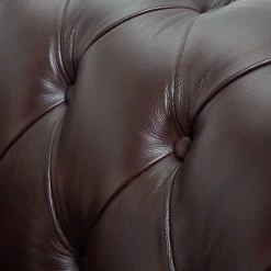 Habitat Chesterfield Leather Armchair - Walnut -Habitat Shop 6228367 R Z005A