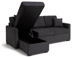 Habitat Reagan Left Corner Chaise Sofa Bed - Charcoal -Habitat Shop 6980038 R Z002A