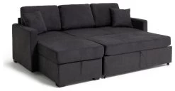 Habitat Reagan Left Corner Chaise Sofa Bed - Charcoal -Habitat Shop 6980038 R Z003A