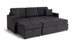 Habitat Reagan Left Corner Chaise Sofa Bed - Charcoal -Habitat Shop 6980038 R Z007A