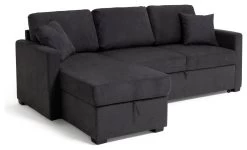 Habitat Reagan Left Corner Chaise Sofa Bed - Charcoal -Habitat Shop 6980038 R Z010A