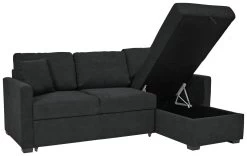 Habitat Reagan Right Corner Chaise Sofa Bed - Charcoal -Habitat Shop 7005307 R Z002A