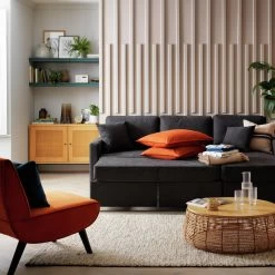 Habitat Reagan Right Corner Chaise Sofa Bed - Charcoal -Habitat Shop 7005307 R Z002C