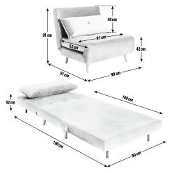 Habitat Roma Single Chairbed - Grey -Habitat Shop 7049112 R E001