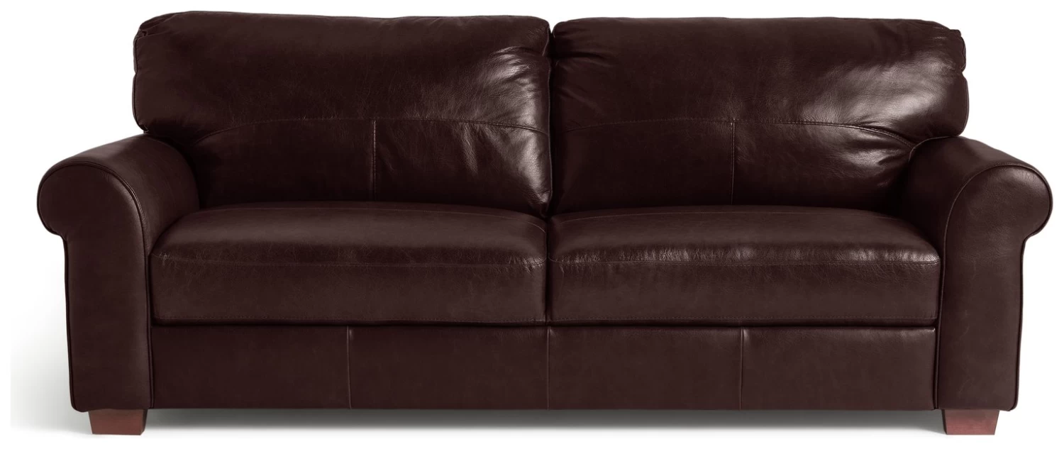 Habitat Salisbury Leather 4 Seater Sofa - Chocolate 1 Habitat Salisbury Leather 4 Seater Sofa - Chocolate