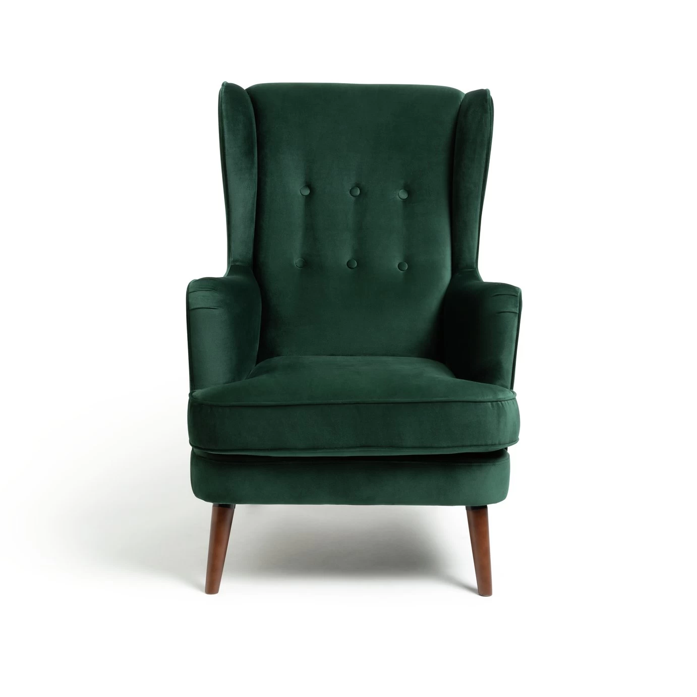 Habitat Callie Velvet Wingback Chair - Forest Green 1 Habitat Callie Velvet Wingback Chair - Forest Green