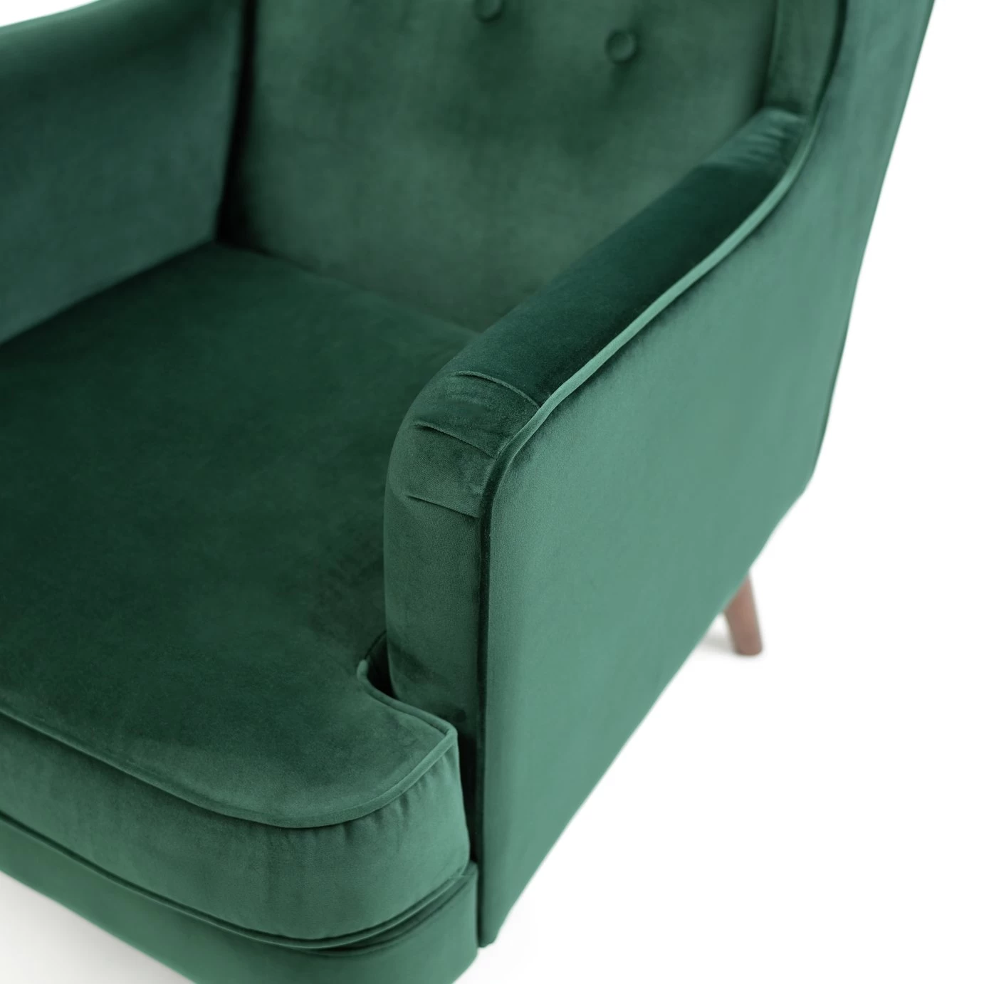 Habitat Callie Velvet Wingback Chair - Forest Green 8 Habitat Callie Velvet Wingback Chair - Forest Green - Image 8