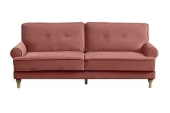 Habitat Vienna Velvet 3 Seater Sofa - Rose
