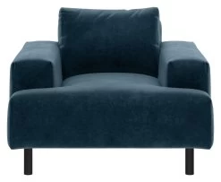 Habitat Julien Velvet Armchair - Navy