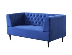 Habitat Blake Velvet 2 Seater Sofa - Navy Blue -Habitat Shop 8133467 R Z002A