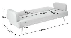 Habitat Andy 3 Seater Fabric Clic Clac Sofa Bed - Grey -Habitat Shop 8171168 R Z002A