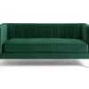 Habitat Vanessa Velvet 3 Seater Sofa - Green
