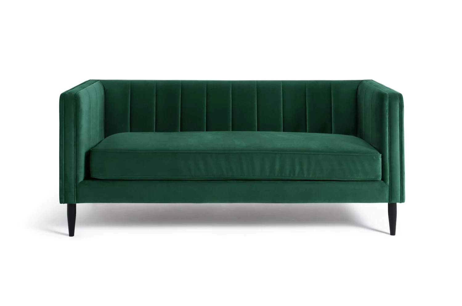 Habitat Vanessa Velvet 3 Seater Sofa - Green 1 Habitat Vanessa Velvet 3 Seater Sofa - Green