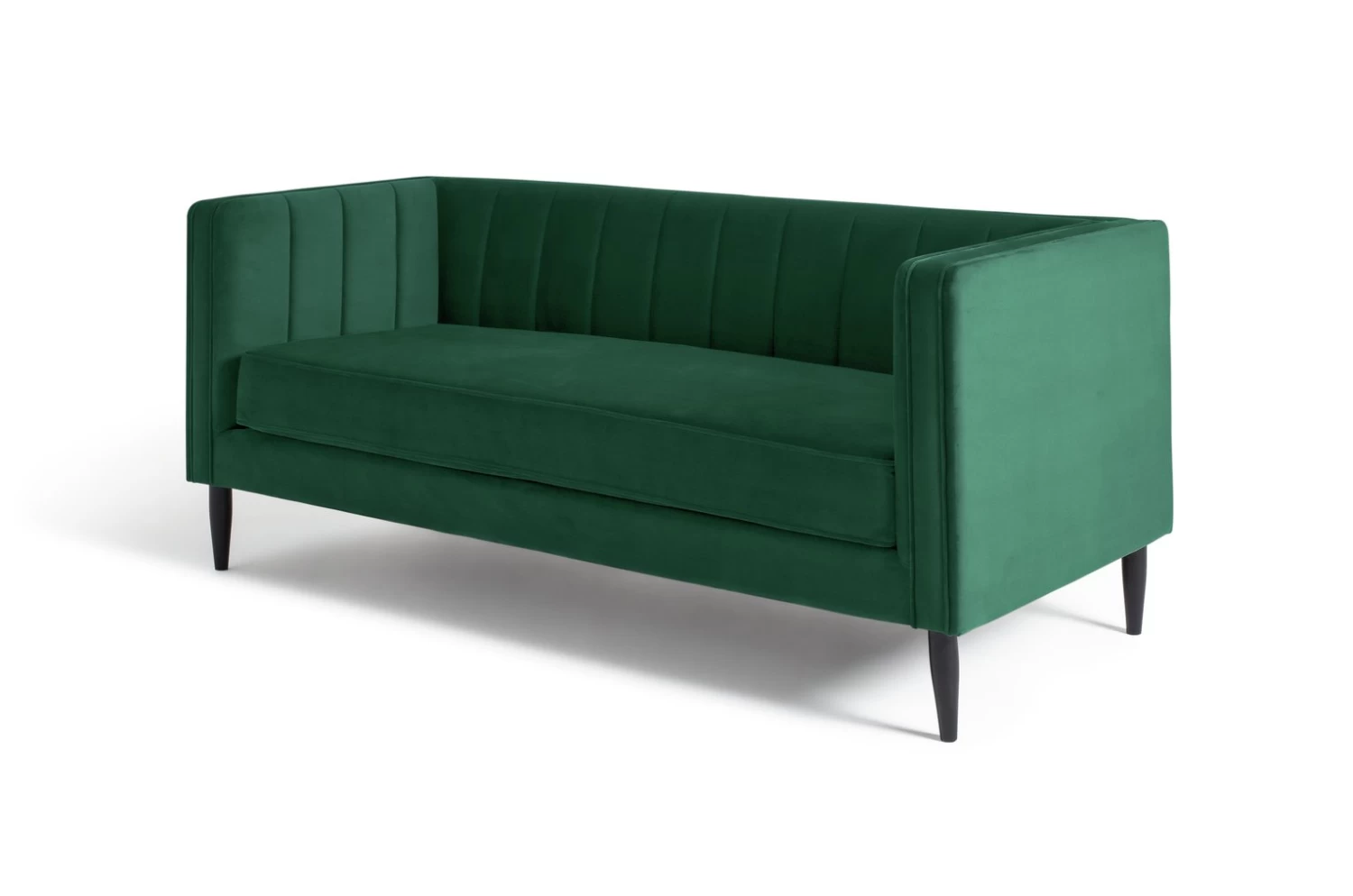 Habitat Vanessa Velvet 3 Seater Sofa - Green 4 Habitat Vanessa Velvet 3 Seater Sofa - Green - Image 4