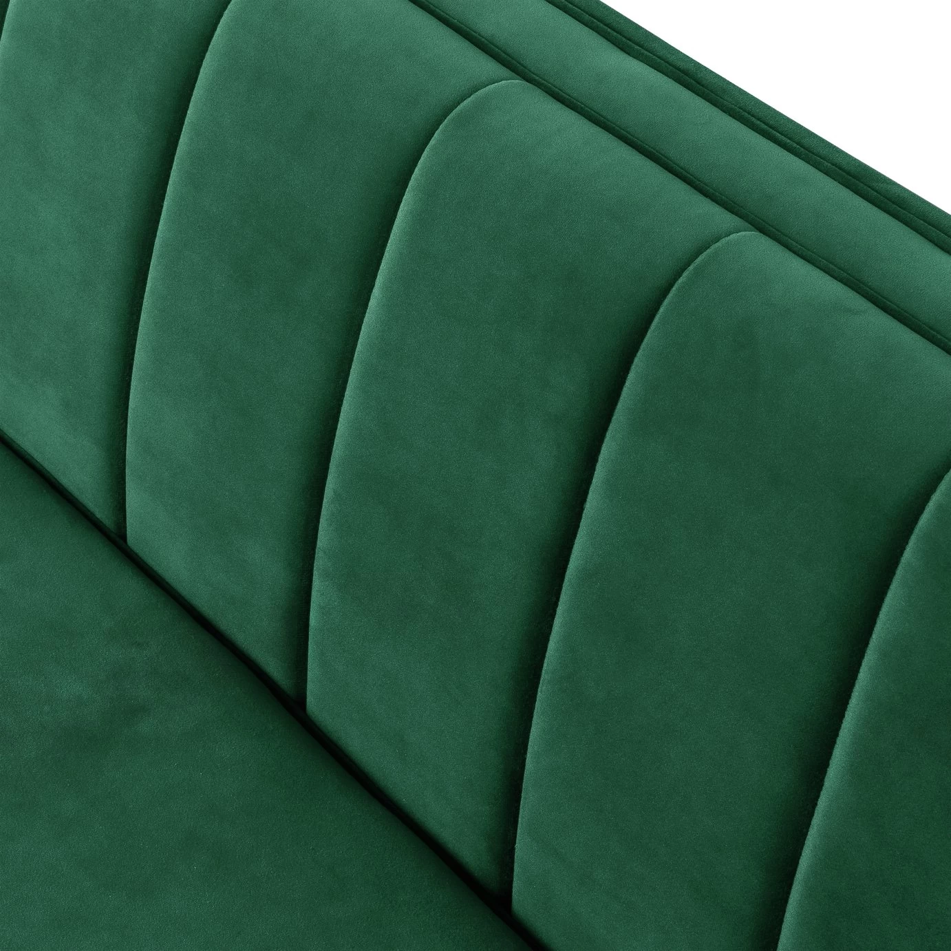 Habitat Vanessa Velvet 3 Seater Sofa - Green 7 Habitat Vanessa Velvet 3 Seater Sofa - Green - Image 7