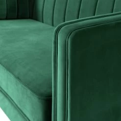 Habitat Vanessa Velvet 3 Seater Sofa - Green 16 Habitat Vanessa Velvet 3 Seater Sofa - Green -Habitat Shop 8463852 R Z006A