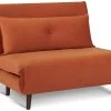 Habitat Roma Small Double Velvet Chairbed - Orange